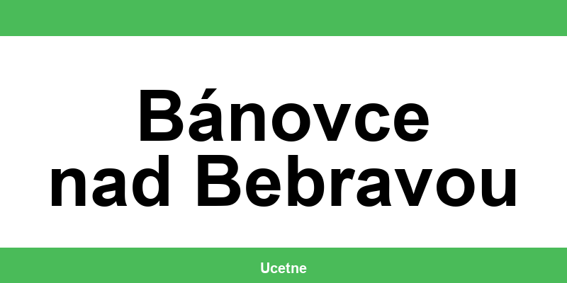 Kontakt a bankomat Prima banka Bánovce nad Bebravou